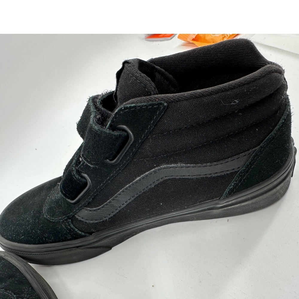 Vans Ward V Mid Black Suede Canvas Strap Skate Shoes Kids Youth Size 3 500714 - Picture 8 of 9